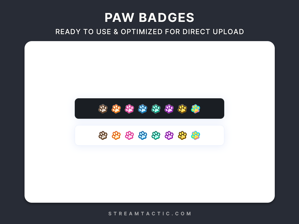 Paw Sub Badges - StreamTactic
